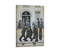 KANGZENG L. S. Lowry Painter Works (A Fight) Art Posters Canvas Wall Art Picture Prints Hanging Photo Idea Decor 08x12inch(20x30cm)