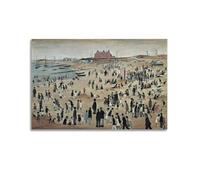 KANGZENG L. S. Lowry Painter Works (July, The Seaside) Art Posters Picture Print Wall Art Canvas Decor Homes Decorative 24x36inch(60x90cm)
