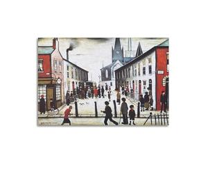 KANGZENG L. S. Lowry Painter Works (The Fever Van) Art Posters Art Canvas Decor Wall Print Photo Home Modern Decoratives 24x36inch(60x90cm)
