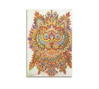 KANGZENG Louis Wain Painter Works (cats Schizophrenia 3) Art Posters Canvas Wall Art Scroll Picture Print Living Room Walls Decor Homes 24x36inch(60x90cm)