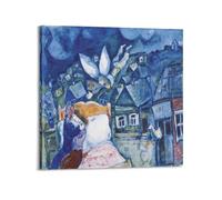KANGZENG Marc Chagall Painter Works (The Dream) Art Posters Decorative Painting Canvas Wall Art Living Rooms Bedroom 12x12inch(30x30cm)