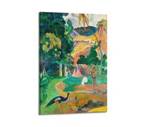 KANGZENG Paul Gauguin Painter Works (Landscape With Peacocks) Art Posters Wall Art Bedroom Prints Home Decor Hanging Picture Canvas 08x12inch(20x30cm)
