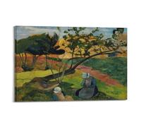 KANGZENG Paul Gauguin Painter Works (Landscape with Two Breton Women) Art Posters Print Photo Art Canvas Home Decorative Bedroom Modern Decors 20x30inch(50x75cm)