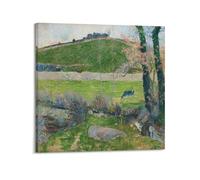 KANGZENG Paul Gauguin Painter Works (Meadow at The Banks of Aven) Art Posters Room Aesthetic Print Art Wall Canvas Modern Bedroom Decor 12x12inch(30x30cm)