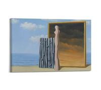 KANGZENG Rene Magritte Painter Works (Composition on A Seashore) Art Posters Canvas Wall Art Picture Prints Hanging Photo Idea Decor 12x18inch(30x45cm)