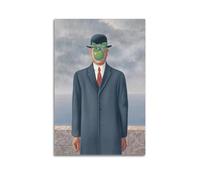 KANGZENG Rene Magritte Painter Works (The Son of Man,) Art Posters Canvas Wall Art Picture Prints Hanging Photo Idea Decor 16x24inch(40x60cm)