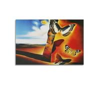 KANGZENG Salvador Dali Painter Works (Landscape with Butterflies) Art Posters Artworks Canvas Room Aesthetic Wall Art Prints Home Modern Decor 20x30inch(50x75cm)
