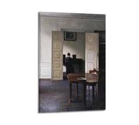KANGZENG Vilhelm Hammershoi Painter Works (Interior with Ida Playing The Piano) Art Posters Wall Art Canvas Prints Hanging Picture Home Decors Idea 08x12inch(20x30cm)