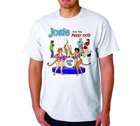 KANGZU Josie and The Pussycats T-Shirt Hanna Barbera Cartoon Cereal Fans Animation White M