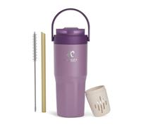 KANGZY Coffee Cup Travel Mug 600ml - Stainless Steel Insulated Water Bottle, 2-in-1 Lid, Vacuum Thermal Cup, Leak-Proof Design, Keeps Drinks Hot 8H+ / Cold 24H - Work, Travel & Car (Orchid Purple)