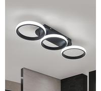 Kaniker Modern LED Ceiling Light 30W Cool White, 3-Ring Flush Mount Ceiling Lamp, Contemporary Indoor Lighting Fixture for Bedroom, Living Room, Kitchen, Dining Room, Hallway