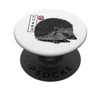 Kanji Japanese Traditional Art Retro Hedgie Animal Lover PopSockets Adhesive PopGrip
