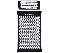 Kanjo Acupressure Mat and Pillow Set for Back Pain Relief & Neck Pain Relief, with Pressure Points for Muscle Pain Relief with Travel Bag - Black