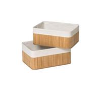 Kankyo Set Of Two Natural Bamboo Storage Boxes