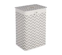 Kankyo White And Grey Chevron Laundry Hamper
