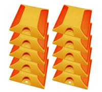 Kanlpeia 10 Pack Road Reflectors Reflective Lane Markers 4 by 4 inch Street Pavement & Asphalt Stud Markers for Speed Bumps Sidewalks Pedestrian Crossings Freeways and Driveways