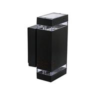 NEW GU10 Outdoor Wall Light Lantern Curved Light Grey Up Down Halo Shadow LED