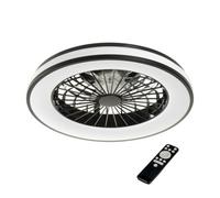 38033 Plave LED CCT Ceiling Mounted Light Fitting with Fan in a Black and White Finish Kanlux White One Size