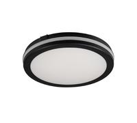 Kanlux Beno ECO 30W LED Round Bulkhead Light Black Matt, IP65 Waterproof Ceiling/Wall Lamp Indoor Outdoor, 3CCT Selectable 3000K/4000K/6500K, 2150-2400lm, 300mm, Non-Dimmable