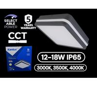 Kanlux BENO LED Bulkhead Wall Ceiling Light IP65 Adjustable CCT Indoor Outdoor