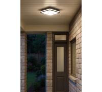 Kanlux BENO Square LED Ceiling Light Grey IP65 Motion Sensor CCT 24/30W CCT