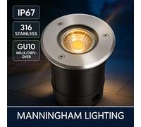Kanlux BERG DL-10O In Ground Light Fitting IP67 Stainless Steel - 07172