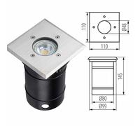 Kanlux BERG In Ground IP67 Recessed Walk Over Light Uplight Garden Outdoor GU10