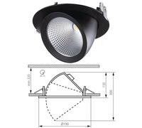 Kanlux HIMA LED 23W NW Ceiling Tilt Adjustable Commercial Shop Scoop Light 22842