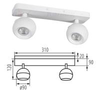 Kanlux GALOBA Wall Ceiling GU10 Light Fitting Adjustable Spotlight Pendant Lamp