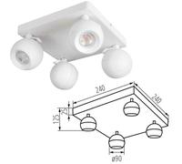 Kanlux GALOBA Wall Ceiling GU10 Light Fitting Adjustable Spotlight Pendant Lamp