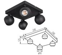 Kanlux GALOBA Wall Ceiling GU10 Light Fitting Adjustable Spotlight Pendant Lamp