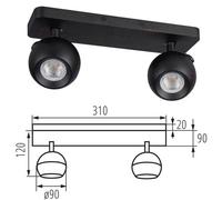 Kanlux GALOBA Wall Ceiling GU10 Light Fitting Adjustable Spotlight Pendant Lamp