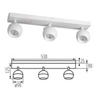 Kanlux GALOBA Wall Ceiling GU10 Light Fitting Adjustable Spotlight Pendant Lamp