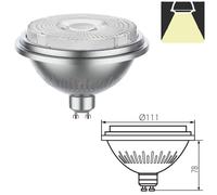 Kanlux MAINS AR111 ES111 GU10 LED Spotlight 12W Dimmable CRI97 950lm 2700K/4000K [EEK: G]