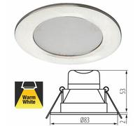 Kanlux IVIAN 4W LED Ceiling Recessed Downlight IP44 Bathroom Round Panel 240V [EEK: A++]