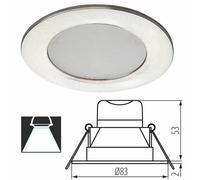 Kanlux IVIAN 4W LED Ceiling Recessed Downlight IP44 Bathroom Round Panel 240V [EEK: A++]