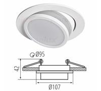 Kanlux Recessed Ceiling Bulkhead Adjustable Tilt Angle GU10 LED Mains Kitchen UK