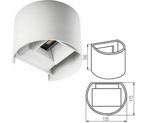 Kanlux REKA IP54 LED Up Down Wall Light Fixture Cube Sconce Lamp 7W Outdoor 840