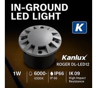 Kanlux 240V Roger LED IP66 Outside Ground Walk Way Over Garden Light Fitting
