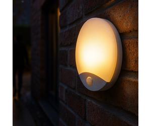 Kanlux SANSO 15W LED Bulkhead PIR IP44 4000K 1250lm Ceiling Wall White 26520