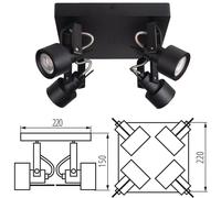 Kanlux SONDA Wall Ceiling GU10 Fitting Adjustable Interior Decor Spot Light 240V