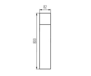 Kanlux VADRA LED Bollard Path Light E27 IP44 Anthracite 500/800mm Outdoor Garden