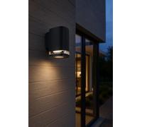 Kanlux Zevi Outdoor Wall Light Up Down GU10 IP54 Waterproof Modern Exterior Lamp - Aluminium Black & Grey Options - Includes LED Bulbs - Garden Porch Patio Facade Lighting (Grey Down Only)