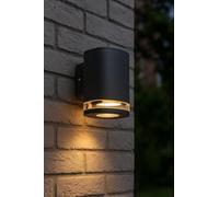 Kanlux Zevi Outdoor Wall Light Up Down GU10 IP54 Waterproof Modern Exterior Lamp - Aluminium Black & Grey Options - Includes LED Bulbs - Garden Porch Patio Facade Lighting (Black Down Only)