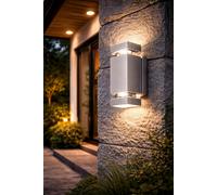 Kanlux Grey Wall Mounted Up & Down Light Outdoor Indoor IP44 Free GU10's 22442