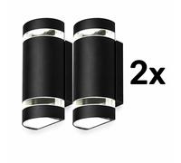 Kanlux ZEW GU10 Up Down Wall Light IP44 Round Shape + Warm White Bulbs Pack of 2