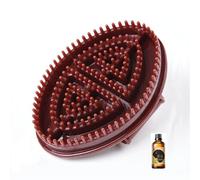 KANLVU 2 Pcs Meridian Pressure Brush Improve Lymphatic Blood Circulation Dry Brush Cellulite Massager Meridian Brush for Full Body(Curry)