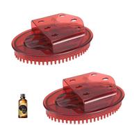 KANLVU 2 Pcs Meridian Pressure Brush Improve Lymphatic Blood Circulation Dry Brush Cellulite Massager Meridian Brush for Full Body(Red)