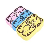 KANLVU 3 Pcs Magic Exfoliating Body Scrubber, Cartoon Embossed Bath Sponge 3D Super Soft Magic Sponge for Removing Dead Skin(B)