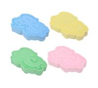 KANLVU 4 Pcs Cartoon Elephant Shape Magic Exfoliating Bath Sponge for Rough Skin On Knees, Elbows & Feet, Soft Magic Exfoliating Body Scrubber Skin-Friendly